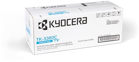 Kyocera TK-5380C Original Toner Drucker Cyan 1T02Z0CNL0, 10.000 Seiten | Drucker Toner kompatibel für PA4000cx, MA4000cix und MA4000cifx. Tonerkartusche