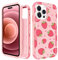 Pegmode for iPhone 15 Pro Max Case - Heavy Duty Protective Designer Strawberry Cute Cartoon Hard Shockproof Bumper Phone Cases for 15 Pro Max for Girly Women Men Girls Boys Teens