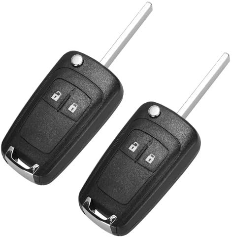 Kesiku 2 Stück Opel Astra Schlüsselgehäuse für Opel Astra Insignia Adam Zafira Meriva Mokka Vectra Chevrolet Orlando Cruze Aveo Captiva Autoschlüssel, 2 Tasten Schlüssel Chevrolet Fernbedienung