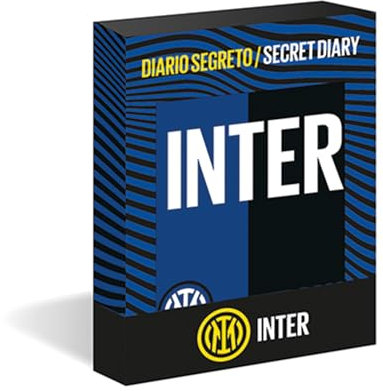 Diario Segreto Bambino - F.C. INTER Calcio, Nero Blu - Chiusura con Lucchetto - Pagine a Righe - Idea Regalo - Tifoso Interista