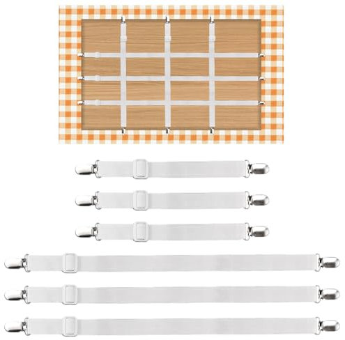SPEACOUR 6 Stück Tischdeckenklammern Clip Tischdeckenhalter für Dicke Tischplatten Tischdecken Klammern Outdoor Verstellbare Tischtuchklammern Garten Tischdecken Draußen Tischklammern für Dick Tische