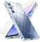 Vauki Coque pour Samsung Galaxy A15 4G / A15 5G avec 2 Pièces Verre Trempé, Transparente Mince Souple TPU Silicone Étui, Antichoc Anti-Rayures Bumper Housse Protection Case pour Samsung a15 6,5