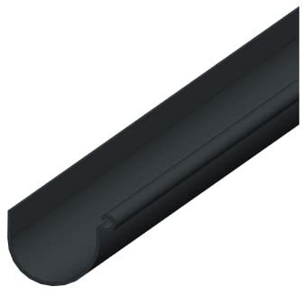 4Home&Garden | Einzelteile Dachrinnensystem 60 mm Typ250 Fallrohr DN 60 | Halbrundrinne Kunststoff PVC Anthrazit | Verbinder Stutzen Rinnenhalter (Dachrinne 150cm)