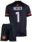 Mefstone Deutschland Neuer Kinder Trikot für Kinder, 2024 Football, Komm mit Shorts (Schwarz,neu,140)