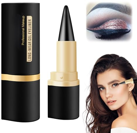 Eyeliner Wasserfest, Schnell Trocknender Wischfester Eyeliner Stift Gel, Langanhaltend Pigmentiert Lidschatten, für den idealen Lidstrich Ein Alltägliches Lang Anhaltendes Augen Make up (Schwarz)