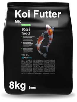 Aquabetta Koi Futter Mix 6mm - Professional Koifutter 8 Kg (21L) - Koi-Fischfutter | Pellets Für Temperaturen über 10°C | Geringere Wasserbelastung | Weniger Algen