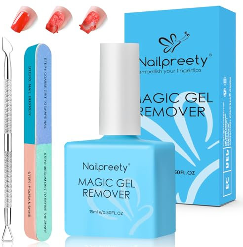 Nagellackentferner 15 ml,Gelnägel Shellac Entferner Remover,Gel Remover Nägel,Einfach und Schnell Gel Nagellack Entfernung,UV Nagellack Entfernen