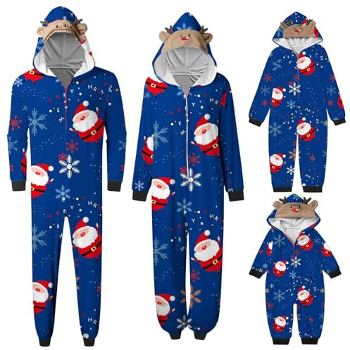 Yekdmxop Pigiama Famiglia Natale Pigiama Famiglia Natalizio Renna Pigiama Intero Natale Elfo Pigiami Natalizi Coppia Natalizie Famiglie Pyjamas Completo Offerta per papà Mamma Figlia Figlio A