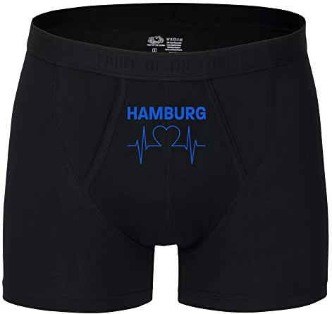 multifanshop Herren Boxer Short - Hamburg - Herzschlag