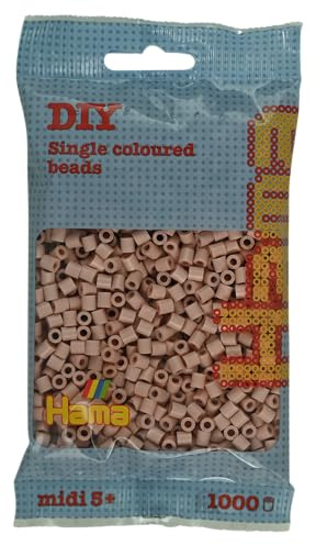 Hama Perlen Beutel | ca.1000 Midi Fuse Perlen | Mosaik Deko Kunst & Basteln für kreative Kinder ab 5 Jahren | Blush