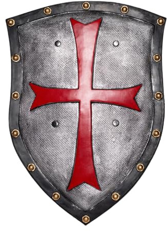Horror-Shop Mittelalterliches Ritter Schild Silber