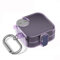 Protective Case Sleeve for CMF Buds Pro 2, Clear TPU Earphone Skin Cover with Carabiner Candy Color Soft Earbuds Headphones Case All-Round Protection for CMF by Nothing Buds Pro 2 (Purple)
