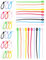 BARRU 40 pcs Silikon Kabelbinders Wiederverwendbar Silikon-Spiralbinder Wiederverwendbare Kabelbinder Silikon-Krawatte,Lebensmittelretter, Haushaltsschlangenriemen Kabellbinder bunt