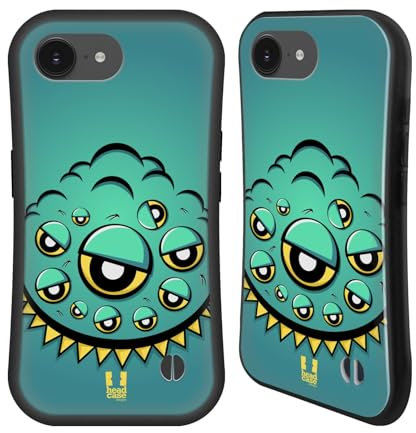 Head Case Designs Vega Ausserirdische Monster Gesichter Hybride Handyhülle Hülle Huelle kompatibel mit Apple iPhone 16e