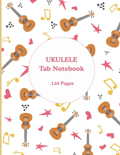 UKULELE Tab Notebook: Blank Ukulele Tab Manuscript Paper | 120 Sheets | 8 Four-Line Tablature Staves | For all levels | 8.5x11 inches