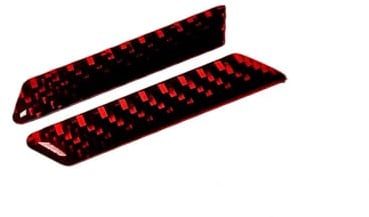 Auto Interieur 2 Stück Auto Styling Carbon Faser Aufkleber Applique Lift Schlüssel Griff Sitz Insert Trim Abdeckung Für VW Für Golf 5 6 MK5 MK6 Für GTI(Red A)