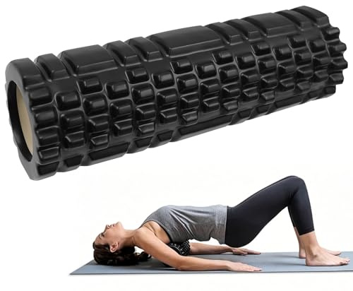 Faszienrolle Wirbelsäule 30x10cm – Massagerolle für Rücken und Beine, Foam Roller zur Muskelverspannungen Lindern mit Triggerpunkt-Wirkung, Yoga Rolle für Tiefengewebsmassage