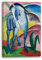Printed Paintings Leinwand (70x100cm): Franz Marc - Blaues Pferd (1911)