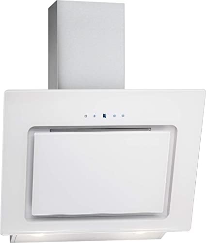 Hotte inclinée a led blanche Bomann DU771-1-G-blancBlancHotte aspirante sous-structure d'une largeur de 60 cm, Aspiration puissante de 603,1 m³/h, Eclairage LED efficace (blanc chaud 2W