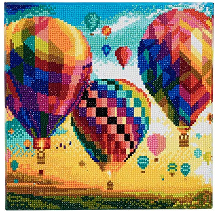 Crystal Art Hot Air Balloon 30x30cm Framed Crystal Art Kit