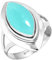 Jeweloporium 925 Sterling Silber Ringe für Damen Aqua Chalcedon mit Stein Boho Silber Ringe Größe 59(18.8) Weihnachten - Geschenk Handgefertigt Schmuck