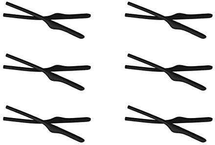 NicelyFit Ersatz-Ohrsocken für Oakley OX3122 OX3125 OX5089 OX5148 Glasrahmen, Schwarz, 6 Paar, 66mm