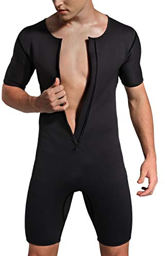 Bakerdani Men's Neoprene Weight Loss Sauna Suit Body Shaper for Fitness Gym Exercise Training