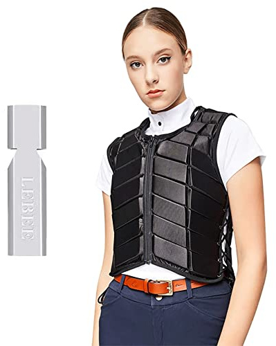 CLBING Equestrian Vest Adjustable Adult And Child Horse Riding Protector Vest, Breathable, Lightweight, Unisex,S