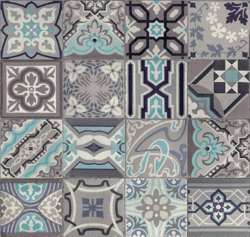 d-c-fix Wandbelag Ceramics - Wandtapete Fliesentapete Fliesenspiegel Tapete Design Renovierung Upcycling Wand Küche Bad Schlafzimmer Wohnzimmer Waschküche - Fliesenwand Simenta 67,5 cm x 4 m