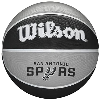 Wilson Basketball NBA TEAM TRIBUTE, SAN ANTONIO SPURS, Outdoor, Gummi, Größe: 7