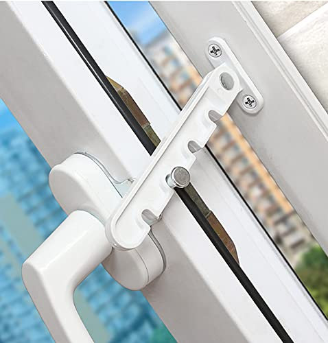 Children Safety Casement Restrictor Bar Latch Screw Window Holder Metal Door Blocker Pet Dog Cat Protecting Heavy-Duty Windows Ventilation Lock