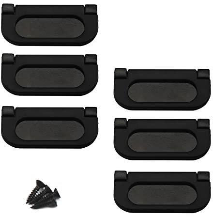 Zerniple Solid Aluminum Alloy Flush Ring Pull Cupboard Handle Invisible Door Knob for Kitchen Cabinet Drawer Wardrobe (6 Pieces)