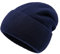 Lallier Beanie aus 100% Merinowolle mit Fleecefutter für Damen und Herren, gerippte, warme Wintermütze aus Reiner Wolle mit Geschenkbox, Blau