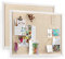 Miratino Große Pinnwand, 58,4 x 45,7 cm, mit Leinenholzplatten, Wanddekoration, Aufhängen, Pinnwand, Kork, Foto, Bild, für Zimmer, Schule, Büro, 40 Reißzwecken, Vintage-Weiß, 2 Stück