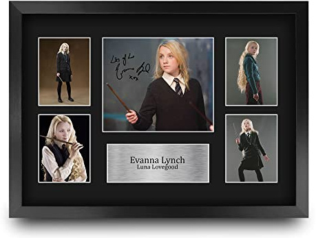 HWC Trading FR A3 Evanna Lynch Harry Potter Luna Lovegood Geschenke Geducktes Signiertes Autogramm Fotodisplay für Fans von Film Memorabilien - A3 Framed