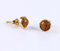 ZHENL Ohrringe Aus Stein,Naturstein-Ohrstecker Für Frauen, Runder Tigerauge-Stein-Ohrschmuck, Goldene Verzierungen, Damen-Ohrringe, Reinigendes Magnetfeld, Stilvolles Pendeln