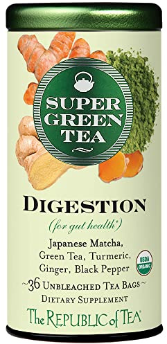 The Republic of Tea SuperGreen Organic Digestion Green Tea, 36 Count