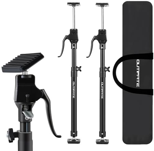 OUTIMATE Deckenstütze & Montagestütze Schwerlast, Schrankheber für die Montage mit 90 kg Tragkraft, verstellbare Teleskopstange von 60 cm bis 115 cm, 2 Stück