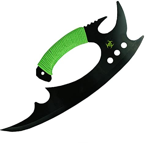 G8DS® Wurfaxt Axt Beil AXT Schwarz Tomahawk inkl. Kopftasche (neon, 3)