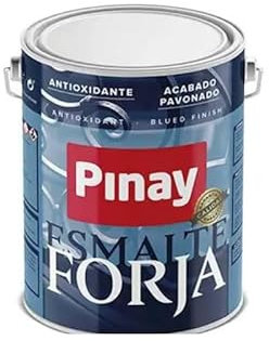 PINAY ESMALTE FORJA - Proporciona a la superficie de hierro un efecto decorativo de acabado forjado (4 L, NEGRO)