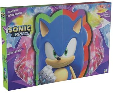 Bandai Sonic Prime Adventskalender | Sonic The Hedgehog Kids Adventskalender 2023 mit Figuren, Aufklebern und mehr basierend auf der Sonic Prime Netflix Serie | Sonic Toys machen tolle