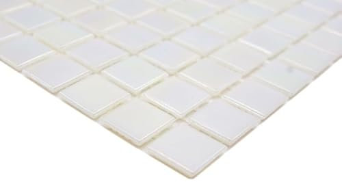 Handmuster Glasmosaik Mosaikfliese Iridium Weiss Flip Flop Farbe MOS240-WA02-P_m