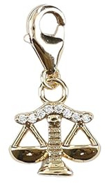 Depesche 11785-068 Charms Express yourself - Anhänger für Halsketten und Armband, Waage, vergoldet, als kleines Geschenk
