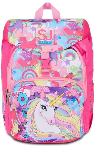 SJ GANG STYLE JAM GANG Zaino Scuola Primino, Rosa, Unibraid, Mono Scomparto, Zaino Scuola e Tempo libero, Scuola Elementare, Bambina