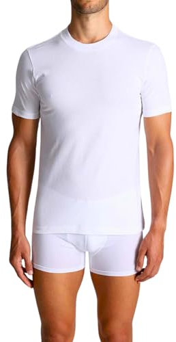 Liabel 3 Pz Maglietta Uomo Intima Cotone100% Premium ComfortFit | Morbidezza e Traspirabilità | T Shirt Uomo Ideale per Tutte Le attività (IT, Testo, L, Regular, Regular, 3 Pz Bianco - Girocollo)