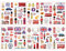 CHICAN 10 Pcs Union Jack Temporary Tattoos, Union Jack Face and Body Tattoos, Union Flag Temporary Stickers for Crown Big Ben London Eye Party Festival (UK)