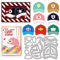 GLOBLELAND Baseball Hut Faden Stanzformen Für Die Kartenherstellung Metall Stanzformen Stanzformen Vorlagen Für Scrapbooking Tagebuch Prägung Papier Basteln Dekor