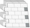 WALPLUS 3D Tile Stickers Peel and Stick Backsplash Splashback Decals Tile Transfer for Kitchen Bathroom Living Room Waterproof - London Metro Classic Brick Brilliant White 24 Sheets 30.5 x 30.5cm(12)