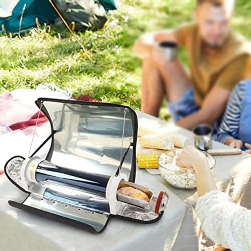 DWSSX Cuisinière Solaire, cuisinière Solaire Portable, cuisinière Solaire de Grande capacité 4,5 L, cuisinière d'extérieur avec thermomètre for ou randonnée