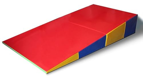HYLMF Keil Tumbling Matte/Faltbare Neigung Turnmatte/Tumbling Käse Keilmatte für Gymnastik, Kampfsport, Cheerleading, Tanz, Yoga, Stretch-Training, Kinder